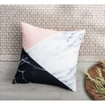 thumbnail image 5 of Ada Home Decor Decorative Square Throw Pillow, 18" x 18", Three-Toned Marble Contemporary, 5 of 6