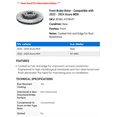 thumbnail image 2 of Front Brake Rotor - Compatible with 2022 - 2024 Acura MDX 2023, 2 of 2