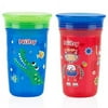 Nuby No Spill 360 Degree Printed Wonder Cup 2 Pack Red/Blue