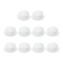 10pcs Hole Plug 1/2 Inch (12mm) Button Plugs Fit for 8mm Hole, Snap in Locking Hole Tube Plug Gel, White