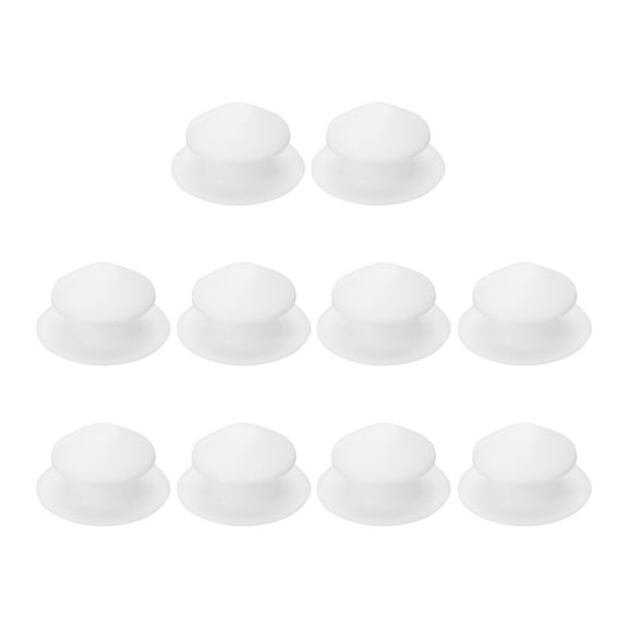 10pcs Hole Plug 1/2 Inch (12mm) Button Plugs Fit for 8mm Hole, Snap in Locking Hole Tube Plug Gel, White