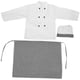 thumbnail image 1 of 1 Set Kids Role Play Chef Costume Children Cooking Coat Baker Hat Apron Chef Cosplay Supplies, 1 of 4