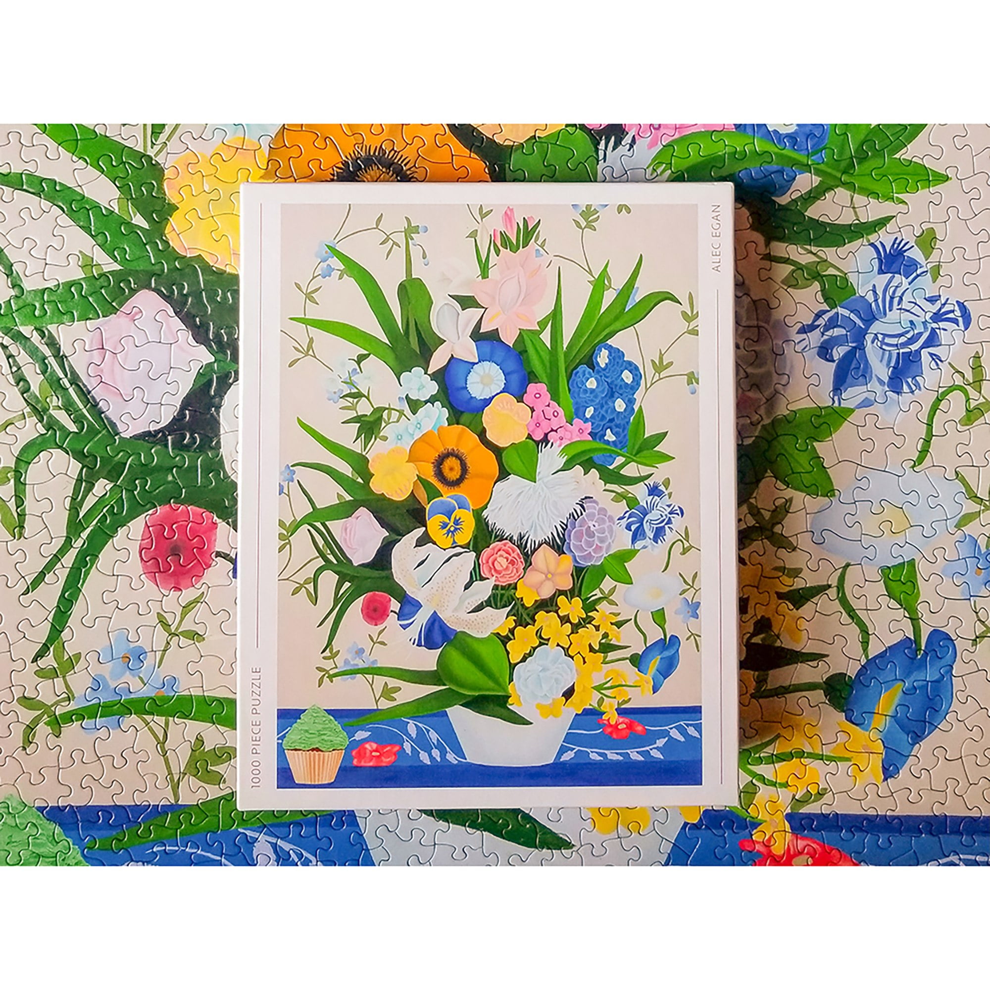 Kinstler: Bouquet with Cupcake (Dessert) 1000 Piece Jigsaw Puzzle for Adults