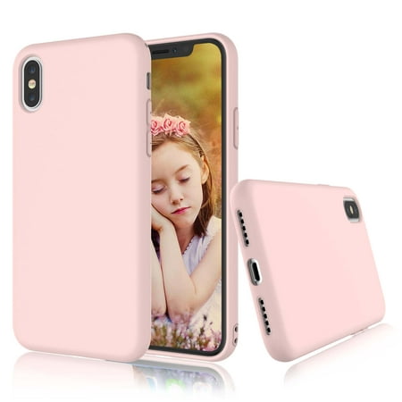 Tekcoo Shockproof Apple iPhone 6 7 8 Plus XR X XS XS Max Case Ultra Thin Matte Charming Colorful Slim Soft TPU Bumper Case Cover - Pink