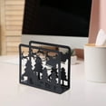 thumbnail image 5 of Xuniizn Napkin Holder for Table, Desk Organizer, Standing Napkin Dispenser Outdoor Farmhouse Black Cocktail Napkin Holders for Kitchen Coffee Shop Dining Room (4.7x1.7x3.9"), 5 of 6