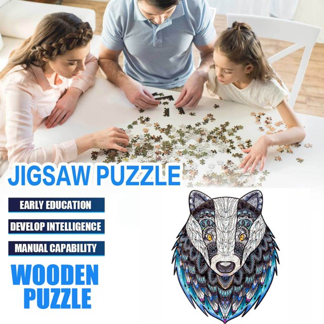 Juguete Rompecabezas de madera Rompecabezas irregular Piezas de forma única Regalo para adultos y niños AMMAO MXZZ23418A5991