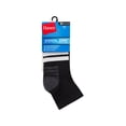 thumbnail image 3 of Hanes Cool DRI Men's Ankle Socks with Ventilation, 3-Pairs Black Assortment 6-12, 3 of 5