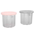 thumbnail image 4 of 2 vasos para helado de 600 ml, recipiente para almacenamiento de helado para Ninja NC299AMZ NC300s, gris y rosa., 4 of 14