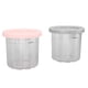 thumbnail image 4 of 2 uds taza de pintas de helado 600ml recipiente para helado tarro de almacenamiento para Ninja NC299AMZ NC300s gris y rosa, 4 of 8