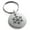 Silver, variant on Stainless Steel Thorned Snowflake Engraved Small Medallion Circle Charm Keychain Keyring