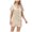 02-Champagne, variant on Silk Pajamas for Women Short Sleeve Button Down Sleepwear Loungewear 2 piece Satin Pj Sets 02-Champagne L