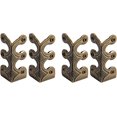 thumbnail image 5 of ABPETE Corner Protectors, Vintage Decorative Metal Corner Protectors for Furniture Wall, Floor Stair Corner Dust Guards, Retro Right Angle Bracket Box Edge (Bronze, 2 Set), 5 of 16