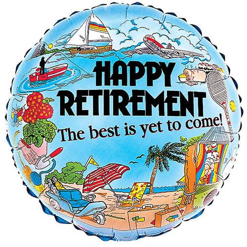 LOONBALLOON Retirement Balloons, 17″ HAPPY RETIREMENT CELEBRATION