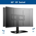 thumbnail image 3 of RTVR Swivel Table Top TV Mount Stand for 27 to 60 inch Flat Curved Screen TVs, Table Stand with Tempered Glass Base, 3 of 10