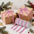 thumbnail image 7 of 5 Rolls Christmas Ribbon 1.5 inch Wide Decorative Ribbon for Gift Wrapping and Holiday Decorations Pattern with Pink Hearts, 7 of 7