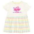 thumbnail image 3 of Inktastic Just Plane Cute Smiling Pink Airplane Girls Baby Dress, 3 of 5