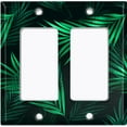 thumbnail image 6 of Metal Light Switch Plate Cover Tropical Jungle Palm Leaves Green Black JGL016, 6 of 13