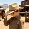 thumbnail image 3 of Vrotazzy Kids Western Styled Cowboy Hat for Kids - Sun Hat for Boys and Girls with Adjustable Sizing and Design,Size 6-12 Years, 3 of 4