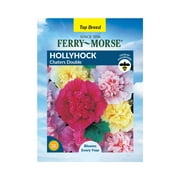 Ferry-Morse 450MG Hollyhock Chaters Double Perennial Flower Seeds Full Sun