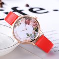 thumbnail image 4 of Fashion Simple Dial Belt Women's Quartz Watch Delicate Flower Printing No Word Backing, 4 of 4