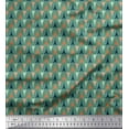 thumbnail image 1 of Soimoi Green Cotton Cambric Fabric Scales Geometric Print Sewing Fabric Yard 42 Inch Wide, 1 of 3