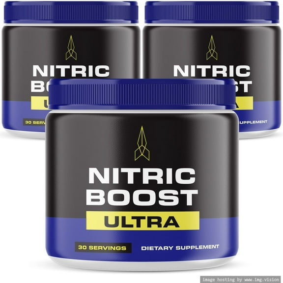 (3 Pack) Nitric Boost Ultra Powder, Official Formula to Support Energy Levels and Blood Flow, Nitric Booster Ultra in a Jar, NitricBoost Ultra Reviews (90 Servings)