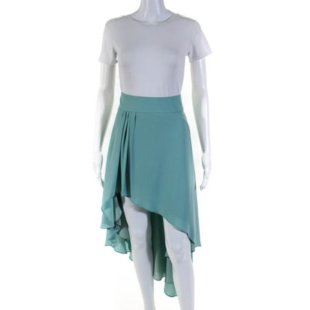 

Pre-owned|Elizabeth and James Womens Chiffon High-Low Skirt Light Blue Size 2