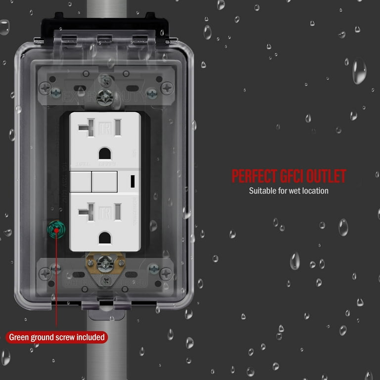 ENERLITES Weatherproof Outlet Box with Three 1 2 in Threaded Outlets Outdoor Electrical Box 3 Holes 0.50 in 1 Gang EN1350