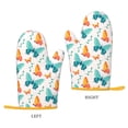 thumbnail image 2 of XMXT Silicone Oven Mitts, Green Butterfly Print Thickened Non-Slip Oven Gloves, 2 Pcs, 2 of 9