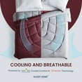 thumbnail image 3 of Sleep Zone King Size Comforter Duvet Insert, Down Alternative Reversible Comforter, Lightweight, Soft and Breathable Bedding All Season, A Side Burgundy + B Side Grey, 3 of 7