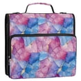 thumbnail image 5 of FORMRS Zipper Binder with Shoulder Strap 2-inch Ring 500 Sheet Capacity File Bag, Watercolor Blue Marble Pattern, 5 of 5