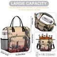 thumbnail image 5 of Fashion Paris Insulated Lunch Bag - Leakproof Cooler Tote for Women, Vintage Style Waterproof Picnic Bag with Multi-Pockets for Travel & Office, 5 of 6