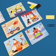 thumbnail image 4 of 10 piezas de pegatinas de espuma EVA 3D, kit de manualidades creativas para niños, niñas, bricolaje, dibujos animados de animales, transporte, pintura para educación, 4 of 5