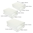 thumbnail image 2 of Luxshiny 3Pcs Garage Storage Organizer White Plastic Stacking Container for Household Supplies, 2 of 8