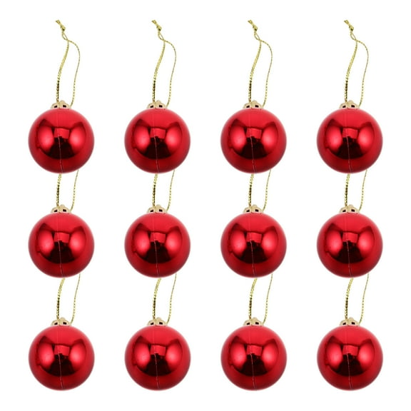 LOLIPPYY 12Pcs Red Christmas Ornaments Balls for Festive Tree Decor