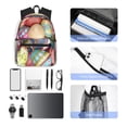 thumbnail image 6 of Daiia Easter Eggs School Backpack for Men Women, Unisex Large Waterproof Bookbag Schoolbag Casual Daypack for High School/College/Teens/Travel/Work Black, 6 of 8