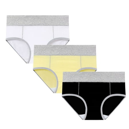 Discount Bonanza  High-Waist Menstrual Pants  Hip Lifting Underwear  3PC Set  Solid Color  Large  For Women  Comfortable  Leakproof  Seamless  Everyday Wear  Womens Plus Size | Yellow M | Sopatenor