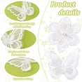 thumbnail image 4 of 20 piezas de apliques de flores de encaje de mariposa blanca, parches de apliques de mariposa de encaje de doble capa, tela de encaje de mariposa de organza para coser encaje, 4 of 6