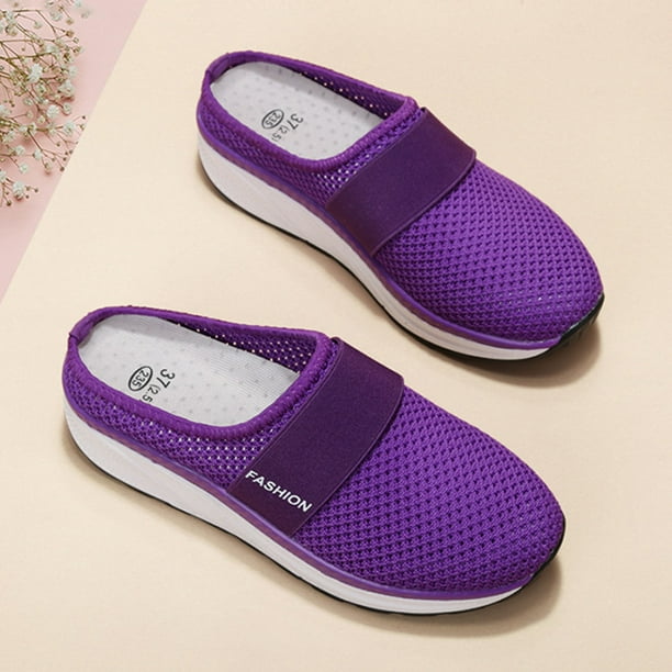 Sandalias de malla con plataforma ligera y hueco para mujer Wmkox8yii hj789