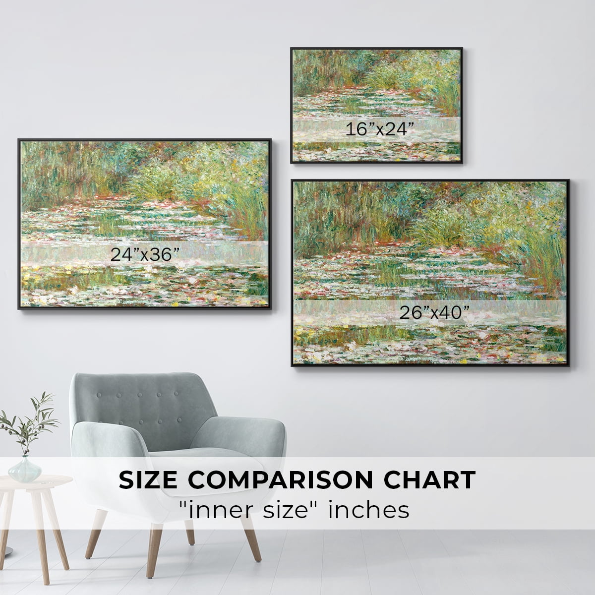 Vintage Landscape-CCXLI By Wexford Home Framed in Black Wood Gallery Wrapped Canvas 27 in. x 41 in.