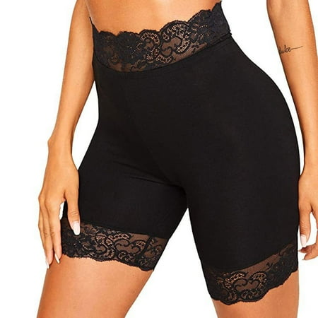 Rezuofi 1 Pcs Womens Lace Slip Shorts for Under Dresses Anti Chafing Underwear Mid Thigh Boyshorts Panties Under Skirts Clearance
