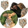 thumbnail image 5 of 1 Pc Pet Dog Bandana 78x38cm Cowboys Theme Hats Boots Cow Skull Triangle Pet's Bandana Adjustable Comfortable Pet Bibs Washable Cotton Scarf Kerchief for Large Dog Pet Brown, 5 of 6