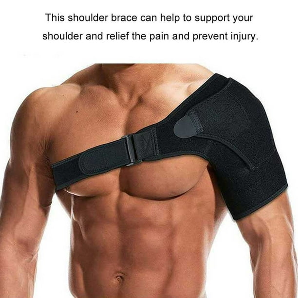 Portable Adjustable Single Shoulder Brace Exercise Guard Pain Badminton  Tennis Basketball Compression Strap Shoulders Back Support Belt 