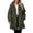 Army Green, variant on Tiqkatyck Womens Clothes Clearance Women's Solid Color Fashion Casual Pocket Zipper with Hat Long Coat Womens Tops Brown S
