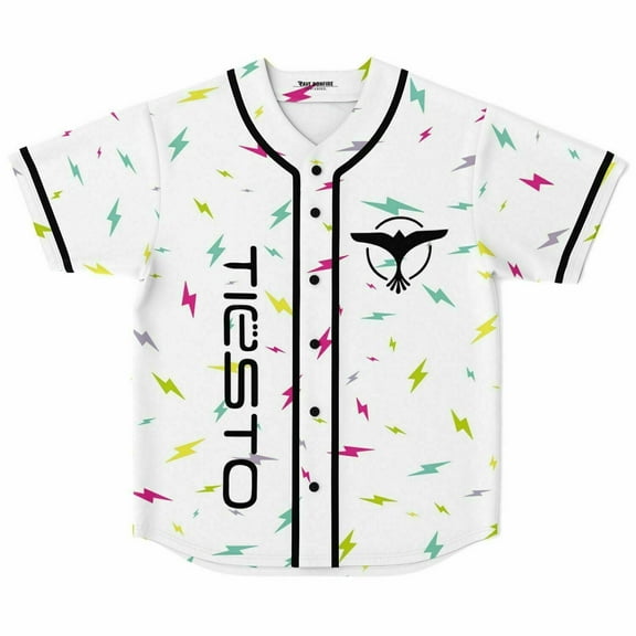 Tiesto Jersey Festival Clothing Festival DJ Merch Jersey Harajuku Thin button Baseball Uniform Men/Women Baseball Jersey For EDM Festivals Color3