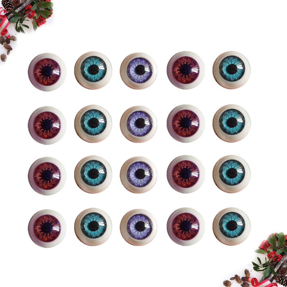 Tofficu 100pcs Doll Parts Craft Eyes Doll Eye Accessories The Mask Keychain  Eyeballs for Crafts Fake Eyes for Crafts DIY Doll Materials Emulsion