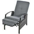 thumbnail image 1 of Outsunny Rattan Adjustable Recliner Chair with Hand-Woven All-Weather Wicker for Patio, Outdoor, Garden, Poolside, Grey, 1 of 10