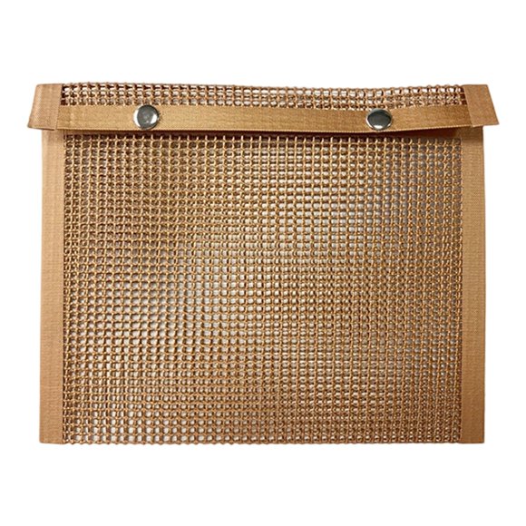 Tapis de Gril Bbq Réutilisable Sac de Gril Rectangulaire Antiadhésif Sac en Maille Bbq Maille de Cuisson en Fibre de Verre pour Friteuse et Gril