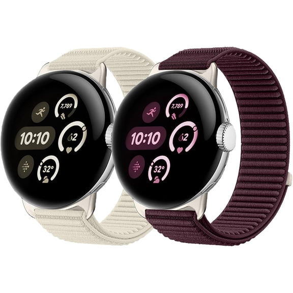 PINHEN Nylon Loop Sport Bands Compatible with Google Pixel Watch 4/3/2/1 45mm 41mm Band, Upgraded All-Steel Connector, Soft Breathable Replacement Bands for Women Men