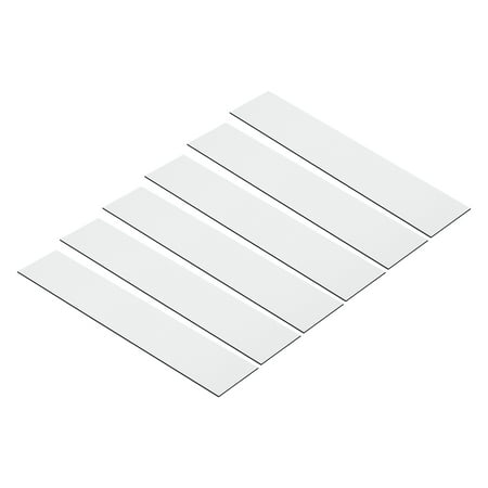 Uxcell 10 x2 Blank Name Plates 6 Pack Custom Engraved Name Plate White Black